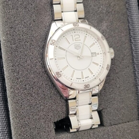 Tag Heuer WBJ141AC.BA0974 Midsize Womens Formula 1 Series Watch White Ceramic - Picture 3 of 16